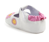 Baby Girl White Leather Crib Shoes 12 to 18 Months