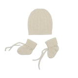 Merino Wool & Cashmere Baby Beanie & Socks Set 0-3 Months